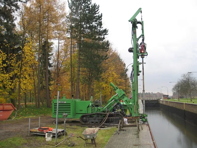 Schleuse Hüntel – Probemaßnahme östliche Schleusenkammerwand