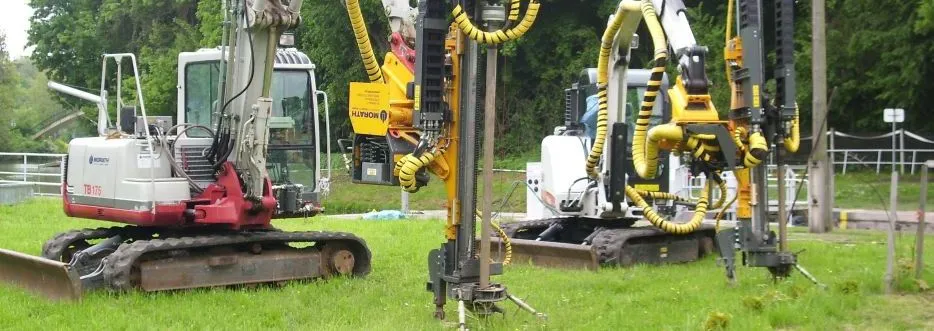 Bohrraupe im Einsatz