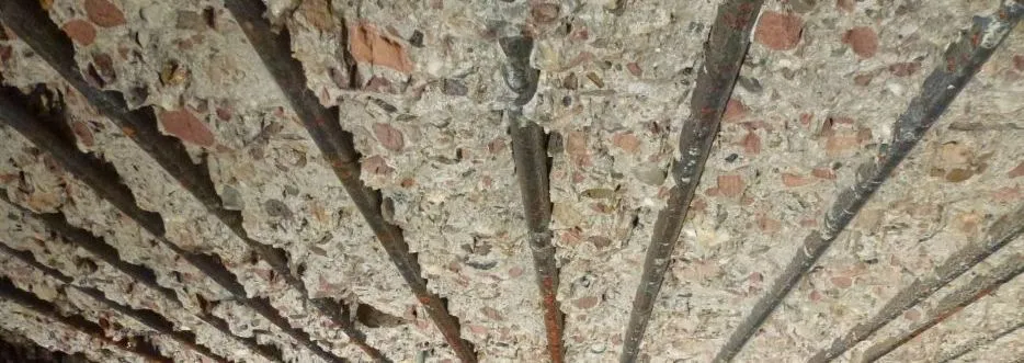 Reprofilierte Betonfläche