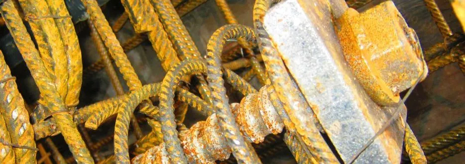 Ankerstahl auf der Baustelle