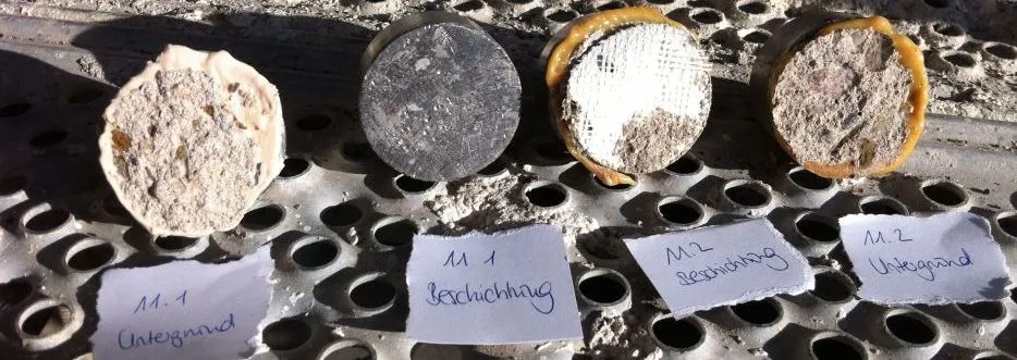 Beschriftete Bohrkerne