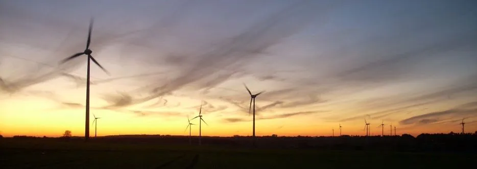 Windpark im Abendlicht