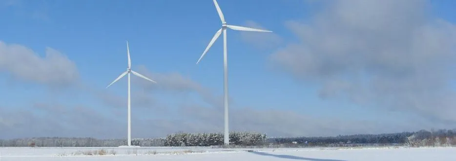 Windenergieanlagen im Winter